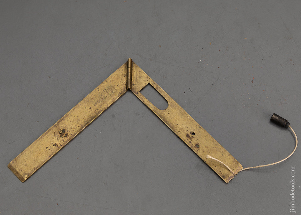 Amazing Mini 17th Century MICHAEL BUTTERFIELD Level & Square with Plumb Bob ca. 1680-1724 - EXCELSIOR 102332