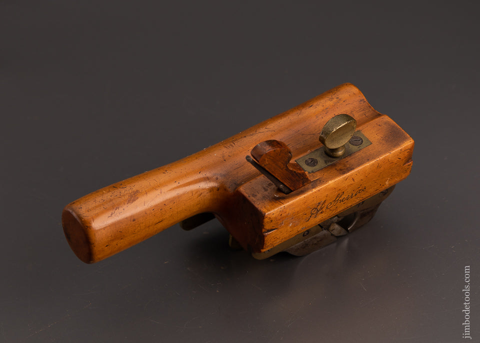 Remarkable Solid Boxwood Coach Maker’s Plow Plane with Both Round & Straight Fence - EXCELSIOR 102758