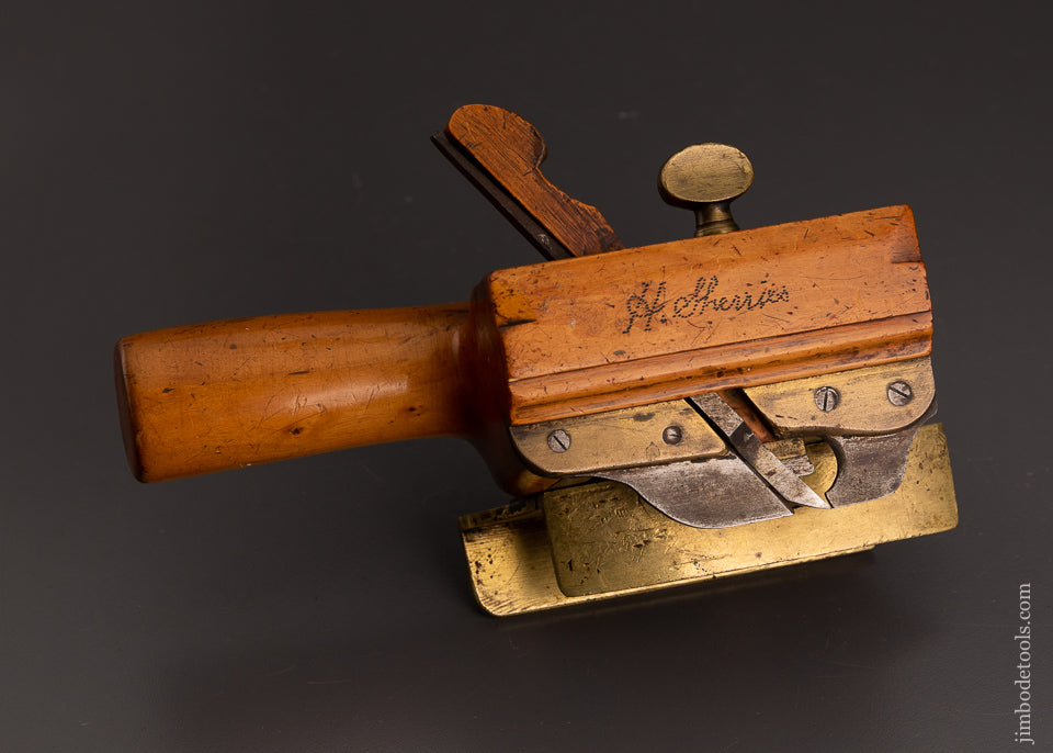 Remarkable Solid Boxwood Coach Maker’s Plow Plane with Both Round & Straight Fence - EXCELSIOR 102758