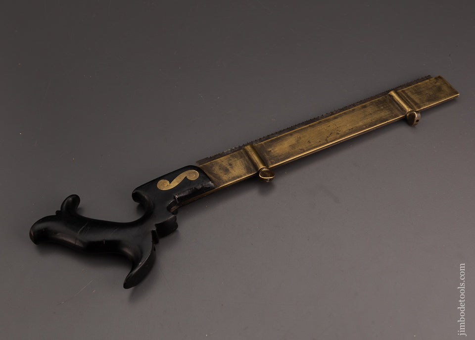 Astonishing Ebony & Brass Adjustable Instrument Maker’s Fret Saw - EXCELSIOR 103138