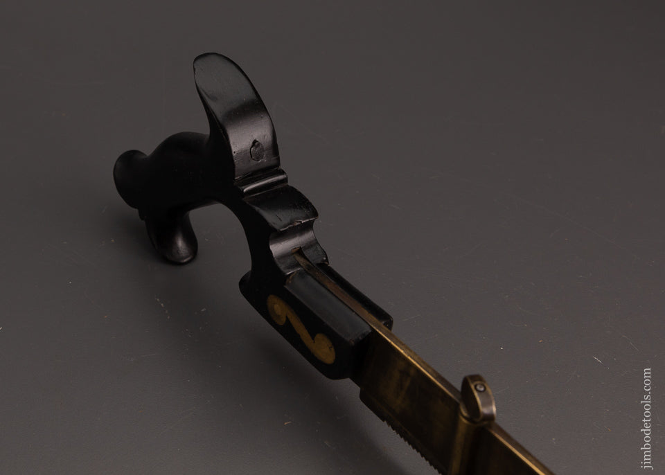 Astonishing Ebony & Brass Adjustable Instrument Maker’s Fret Saw - EXCELSIOR 103138