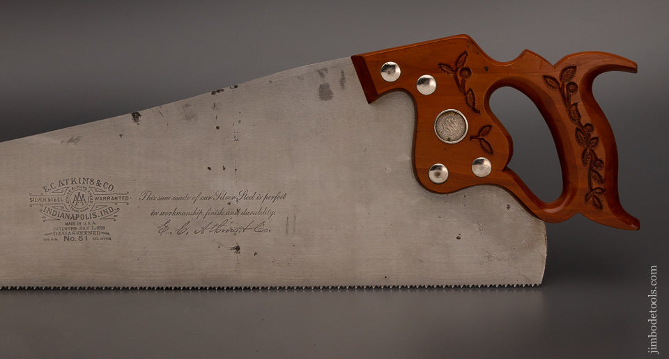 Mint Unused ATKINS No. 51 Hand Saw - EXCELSIOR 103192