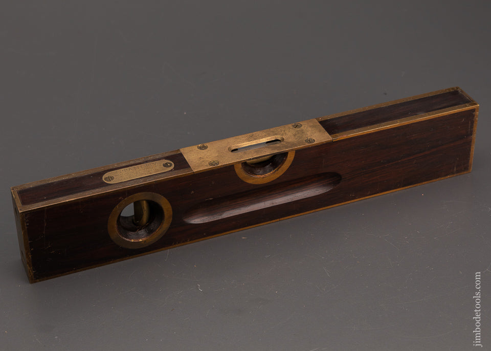Crisp Premium STANLEY No. 98 Brass Bound Rosewood Level 12 Inch - EXCELSIOR 103728