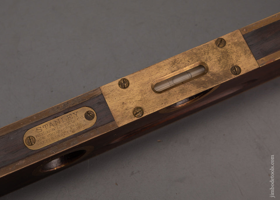 Crisp Premium STANLEY No. 98 Brass Bound Rosewood Level 12 Inch - EXCELSIOR 103728