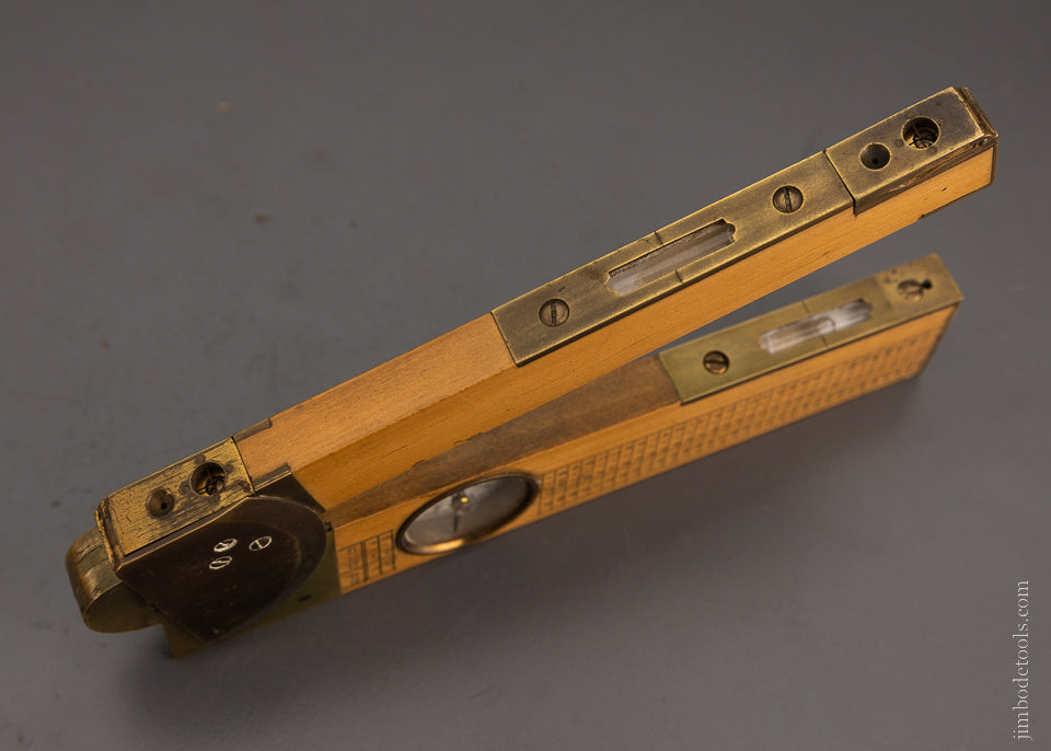 Gorgeous Solid Boxwood Clinometer Combination Tool with Compass - EXCELSIOR 104510