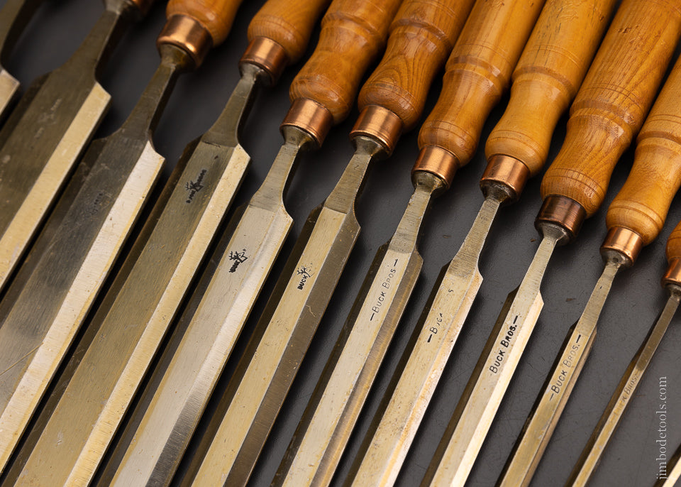 Dead Mint Set of 12 BUCK BROS. Paring Chisels - EXCELSIOR 105031