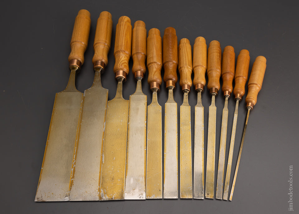 Dead Mint Set of 12 BUCK BROS. Paring Chisels - EXCELSIOR 105031