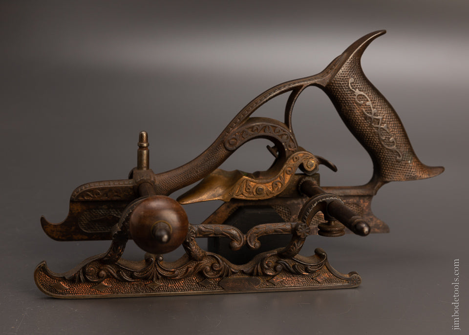 Magnificent MILLERS 1872 Patent No. 50 Ornate Plow Plane - EXCELSIOR 106940