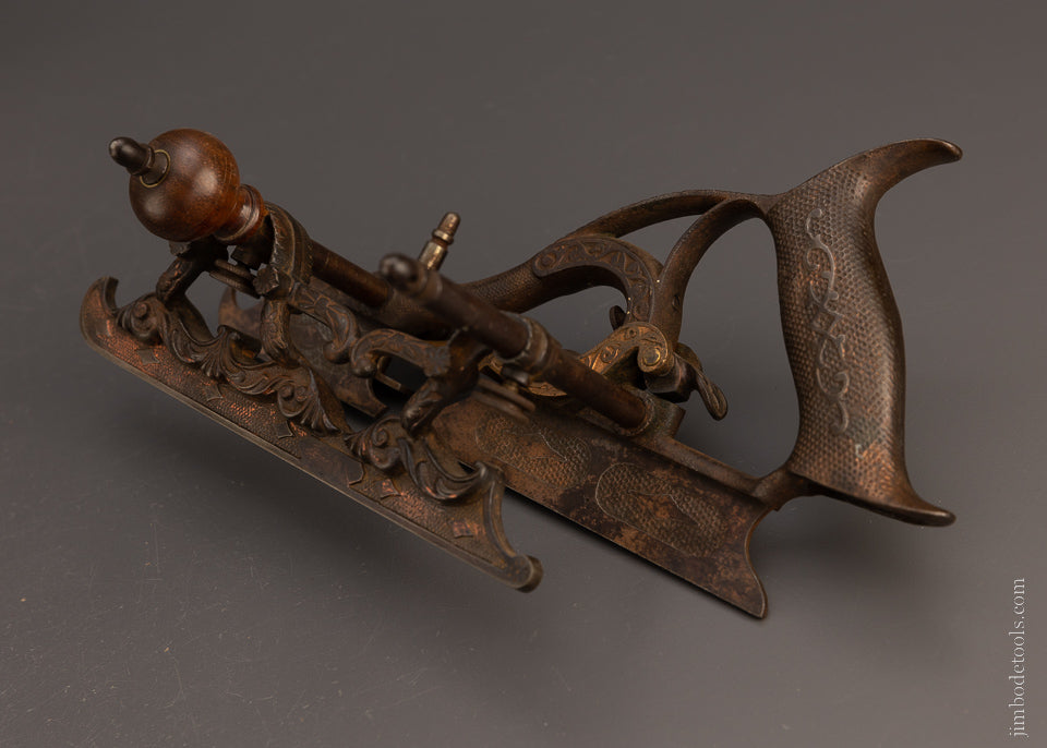 Magnificent MILLERS 1872 Patent No. 50 Ornate Plow Plane - EXCELSIOR 106940