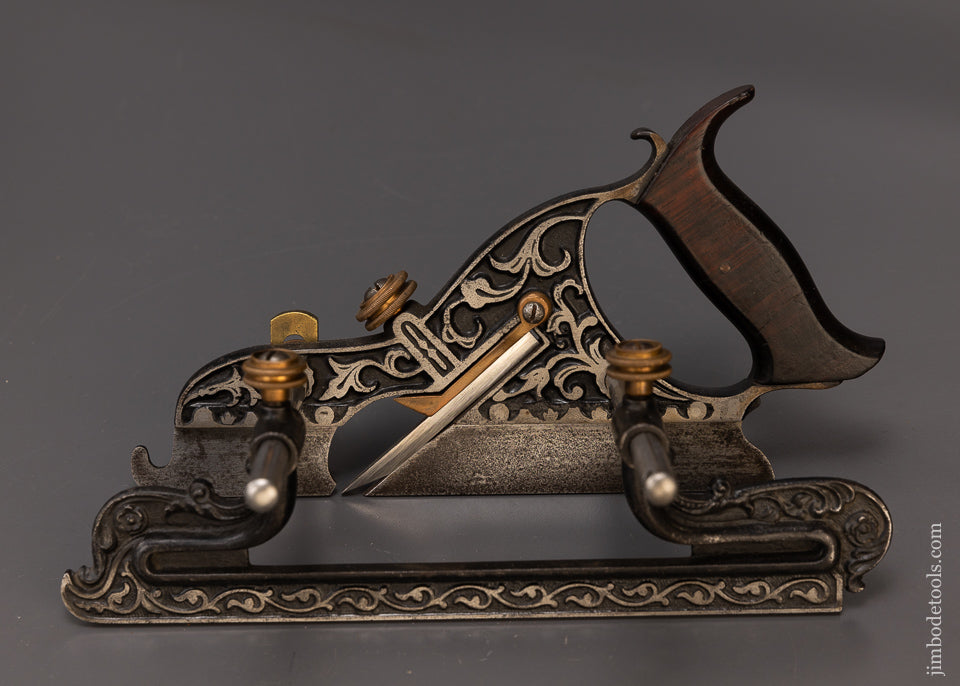 Extremely Rare Type One B STANLEY MILLERS PATENT No. 43 Ornate Plow Plane - EXCELSIOR 107061