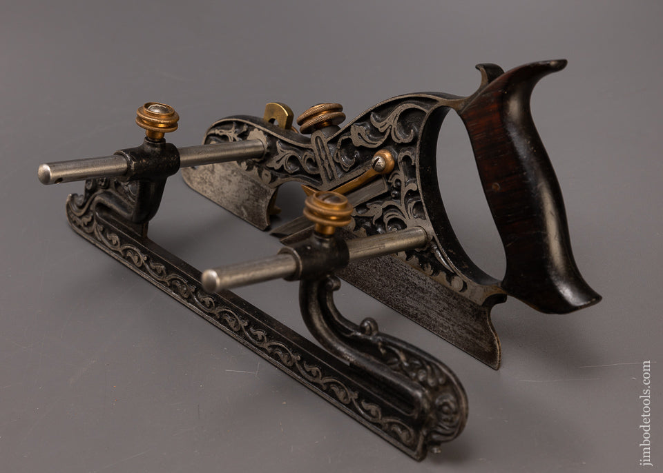 Extremely Rare Type One B STANLEY MILLERS PATENT No. 43 Ornate Plow Plane - EXCELSIOR 107061