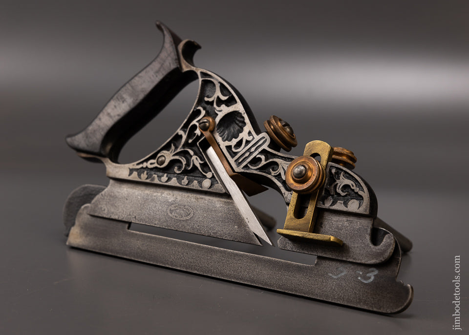 Extremely Rare Type One B STANLEY MILLERS PATENT No. 43 Ornate Plow Plane - EXCELSIOR 107061
