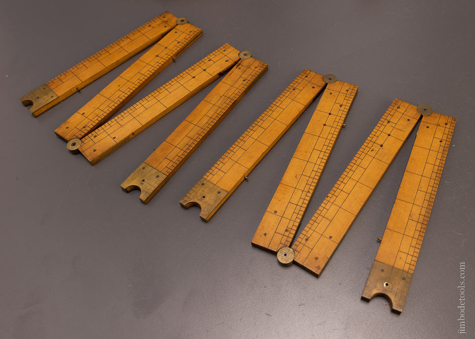 Fabulous Set of Boxwood Rules Including a 12 FOLD! - EXCELSIOR 107071
