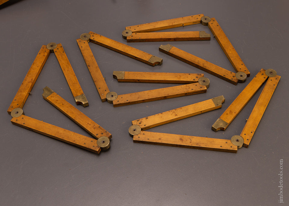 Fabulous Set of Boxwood Rules Including a 12 FOLD! - EXCELSIOR 107071