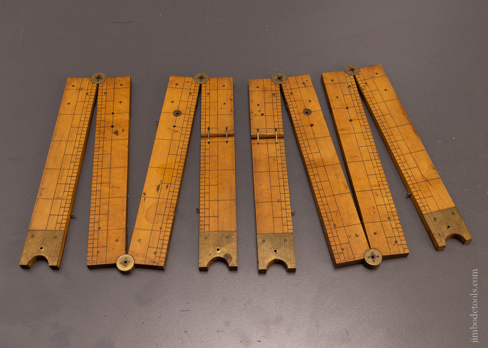 Fabulous Set of Boxwood Rules Including a 12 FOLD! - EXCELSIOR 107071