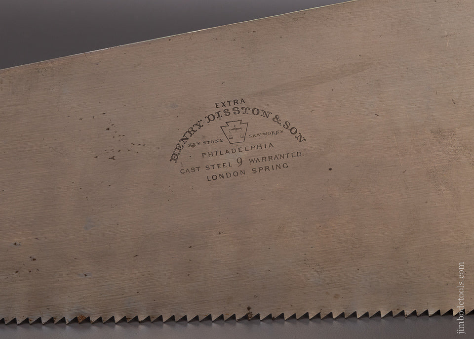 5 1/2 point 28 inch Rip HENRY DISSTON & SON No. 9 Hand Saw - EXCELSIOR 107546
