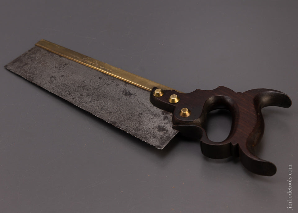 Very Rare “E. ROBBINS * BRADLEY NEW YORK” Brass Back Triple Cove Saw - EXCELSIOR 107565