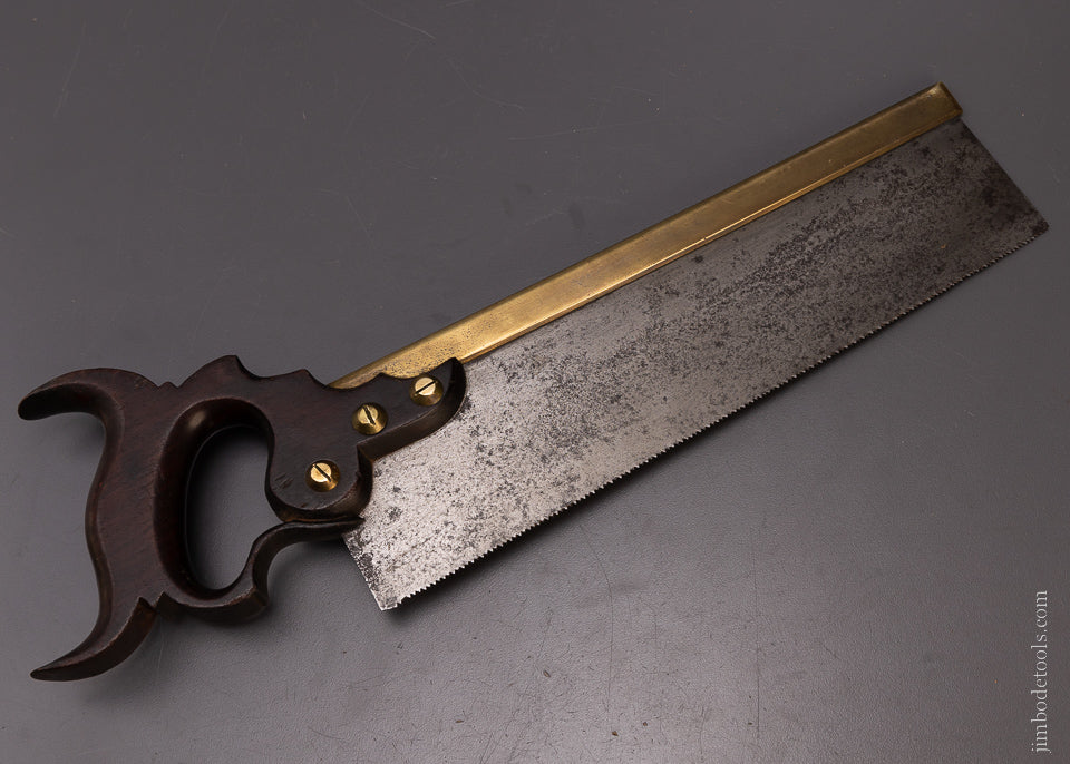 Very Rare “E. ROBBINS * BRADLEY NEW YORK” Brass Back Triple Cove Saw - EXCELSIOR 107565