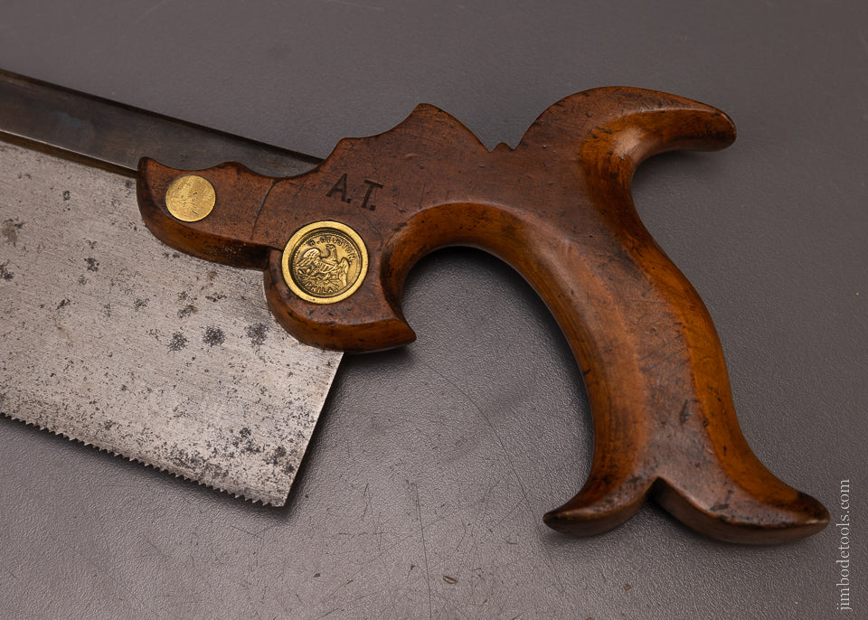 Rare DISSTON Double Eagle Triple Cove Open Tote Back Saw - EXCELSIOR 107689