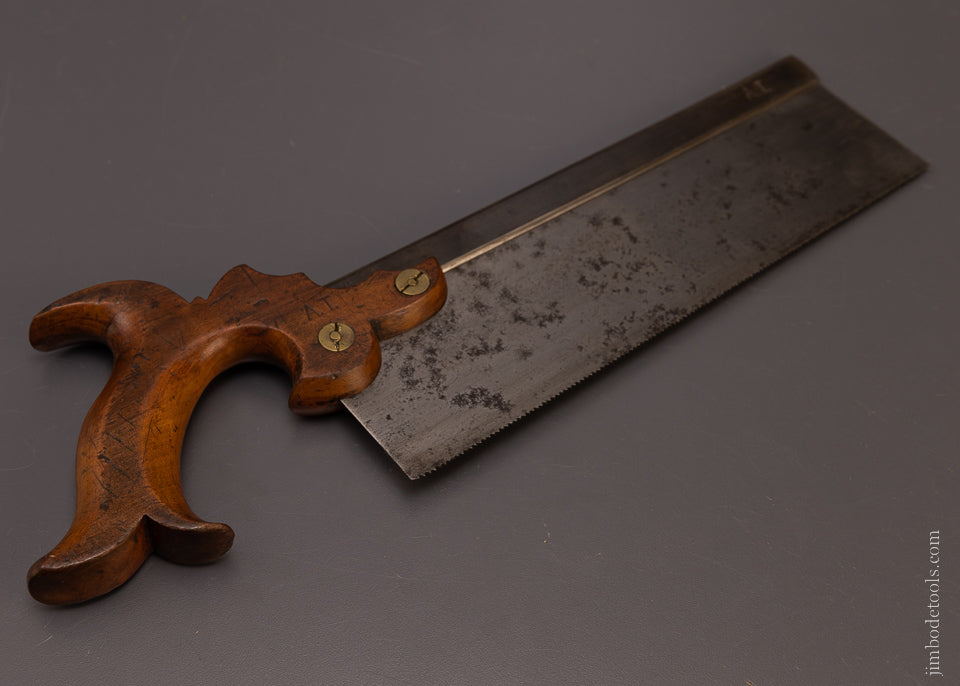 Rare DISSTON Double Eagle Triple Cove Open Tote Back Saw - EXCELSIOR 107689