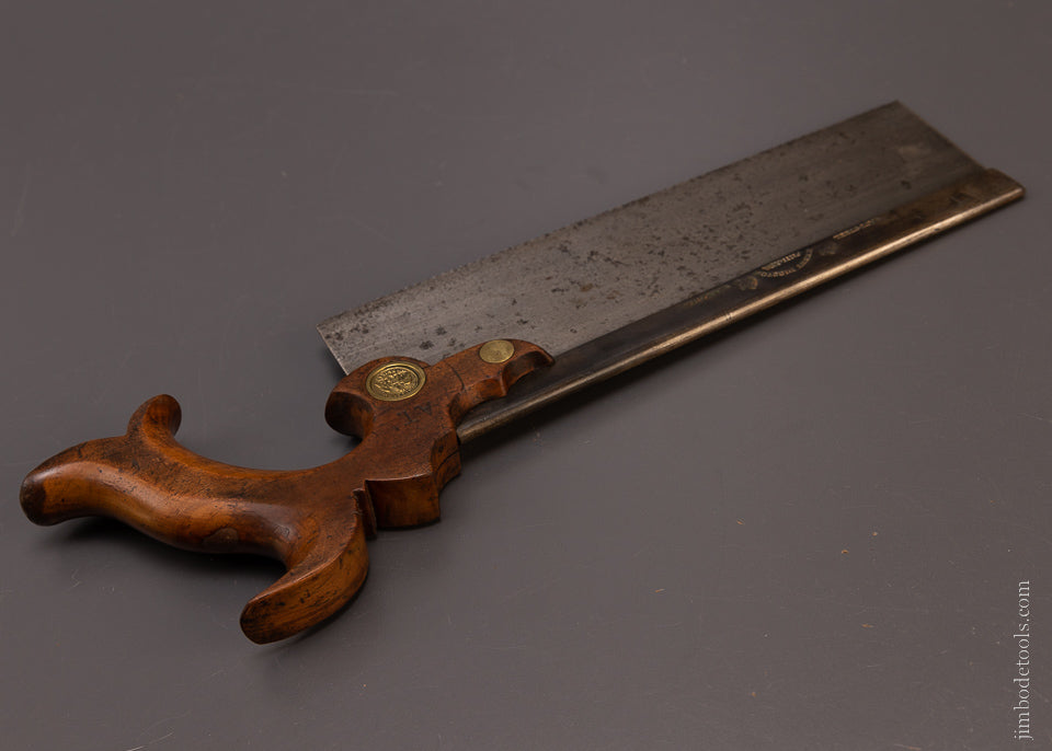 Rare DISSTON Double Eagle Triple Cove Open Tote Back Saw - EXCELSIOR 107689
