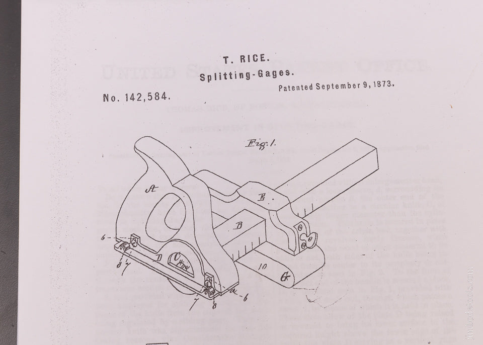 Mint RICE PATENT Rosewood Splitting Gauge - EXCELSIOR 107729