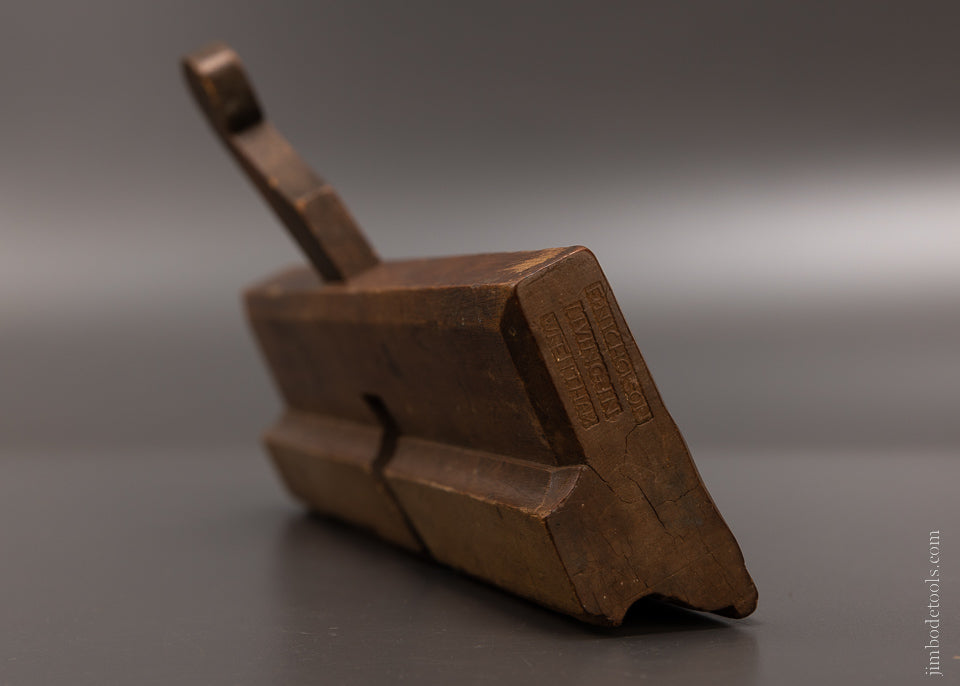 Spectacular F*NICHOLSON LIVING*IN WRENTHAM 18th Century 10 Inch Yellow Birch Complex Moulding Plane - EXCELSIOR 107802