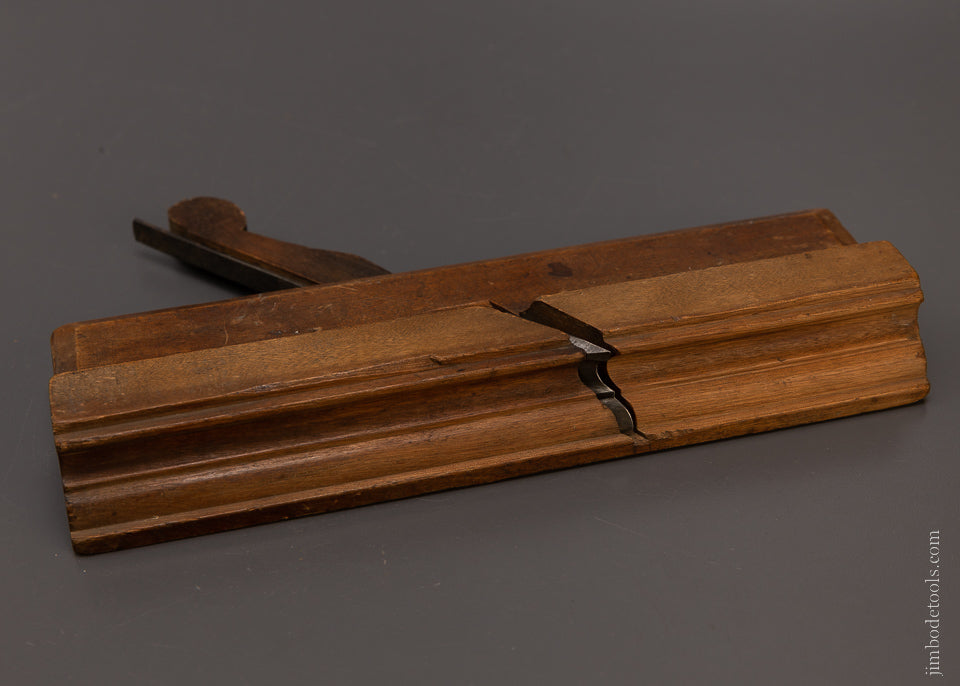 Spectacular F*NICHOLSON LIVING*IN WRENTHAM 18th Century 10 Inch Yellow Birch Complex Moulding Plane - EXCELSIOR 107802