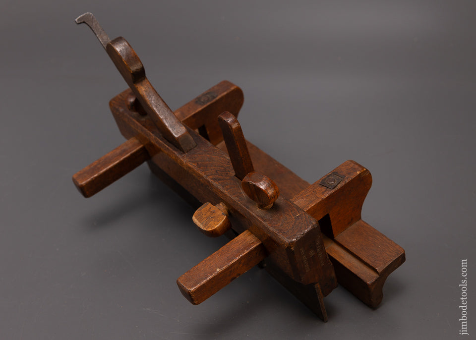 Spectacular I. NICHOLSON IN WRENTHAM 18th Century Yellow Birch Plow Plane - EXCELSIOR 108291
