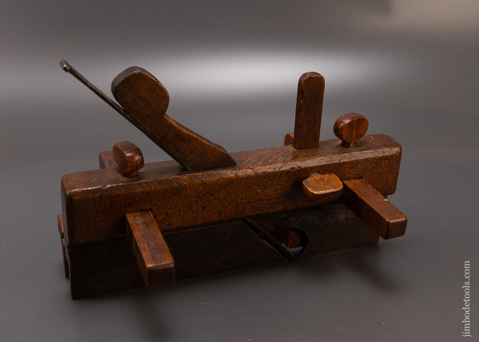 Spectacular I. NICHOLSON IN WRENTHAM 18th Century Yellow Birch Plow Plane - EXCELSIOR 108291
