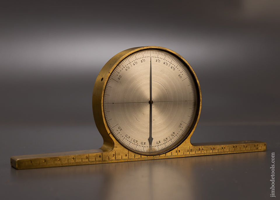 PATENTED 8 Inch Brass Mantle Clock Inclinometer Level - EXCELSIOR 108696