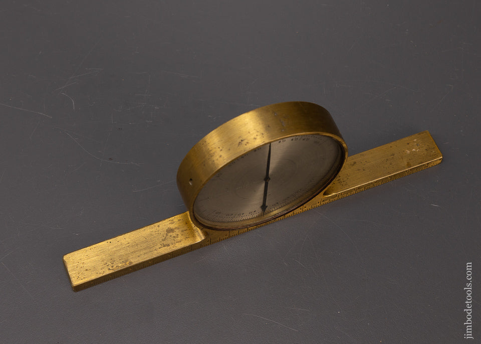 PATENTED 8 Inch Brass Mantle Clock Inclinometer Level - EXCELSIOR 108696