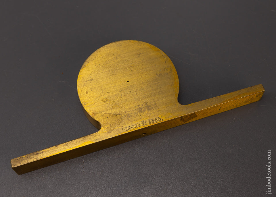 PATENTED 8 Inch Brass Mantle Clock Inclinometer Level - EXCELSIOR 108696