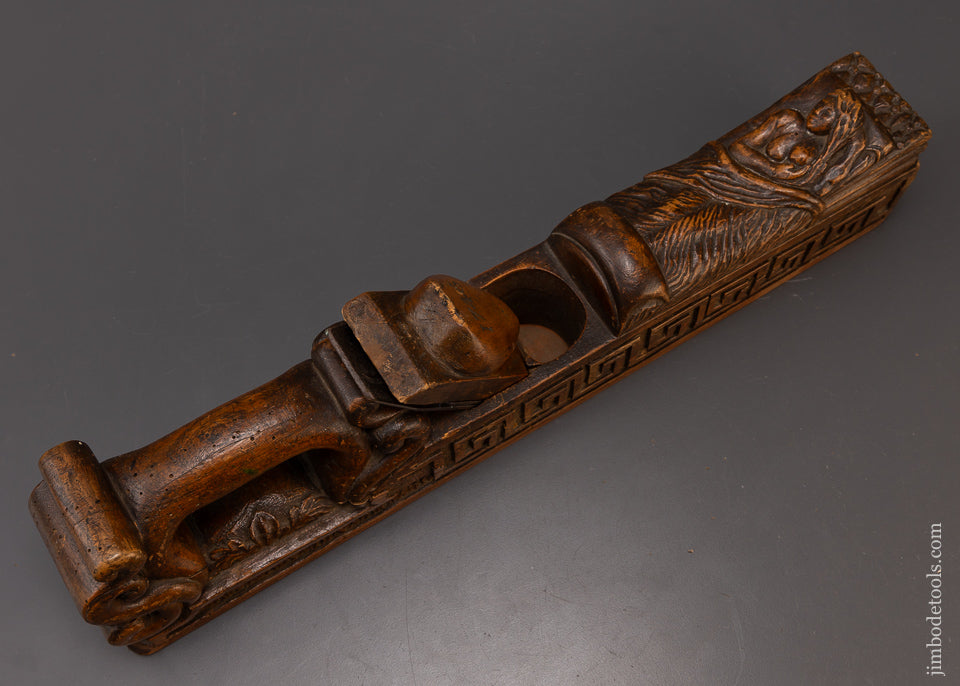 Magnificent Carved & DATED 1746 Bench Plane - EXCELSIOR 108700