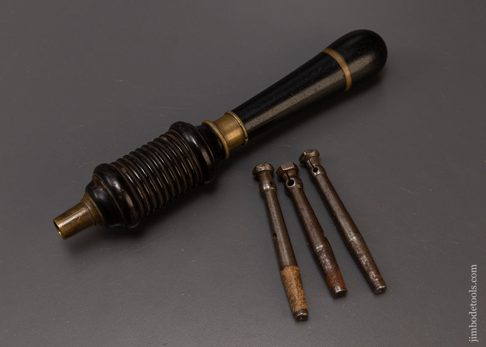 Beautiful Ebony & Brass Bow Drill with Pods - EXCELSIOR 108715