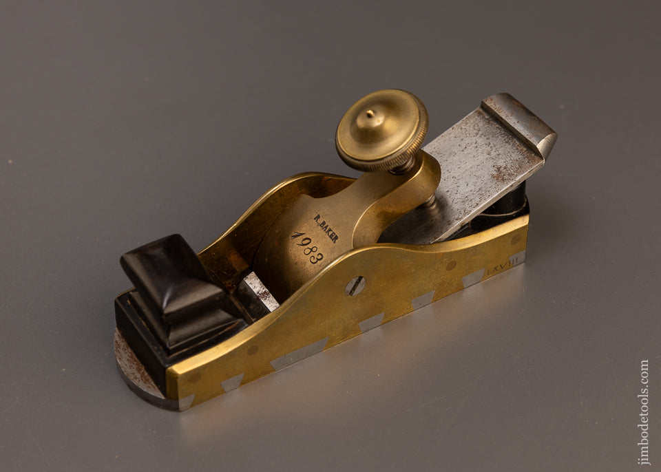 Exquisite ROB’T BAKER Dovetailed Rosewood Infill Miter Plane - EXCELSIOR 109270