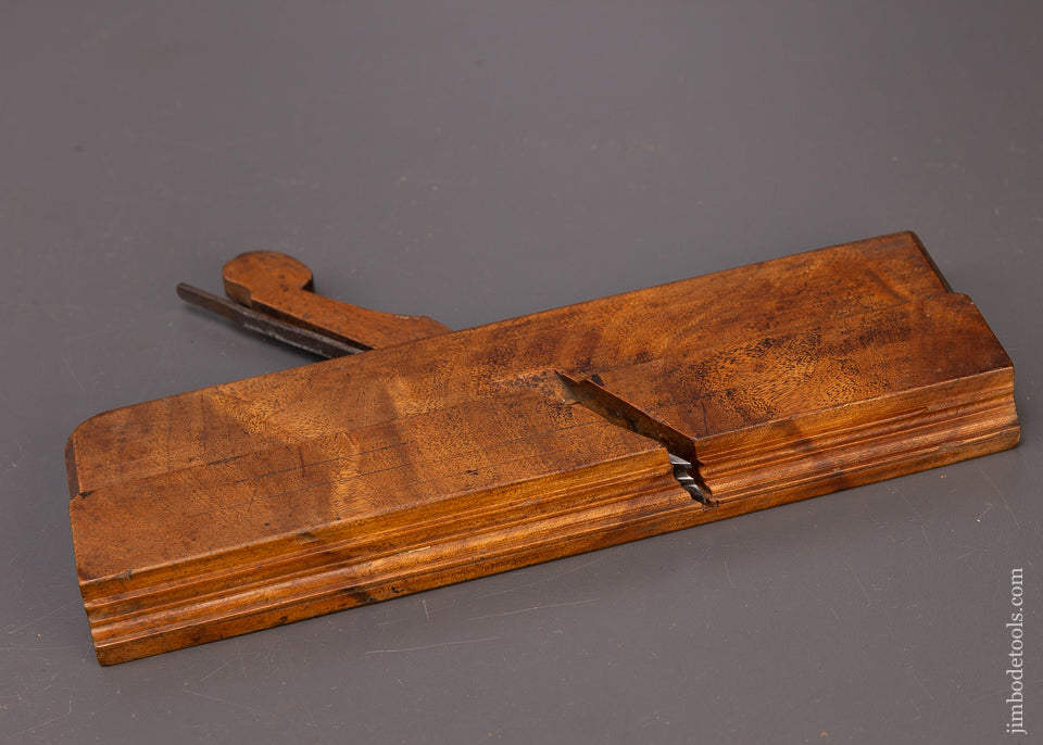 Crisp 18th Century Yellow Birch 10 Inch Complex Moulding Plane by JO FULLER with Astonishing Grain - EXCELSIOR 110198