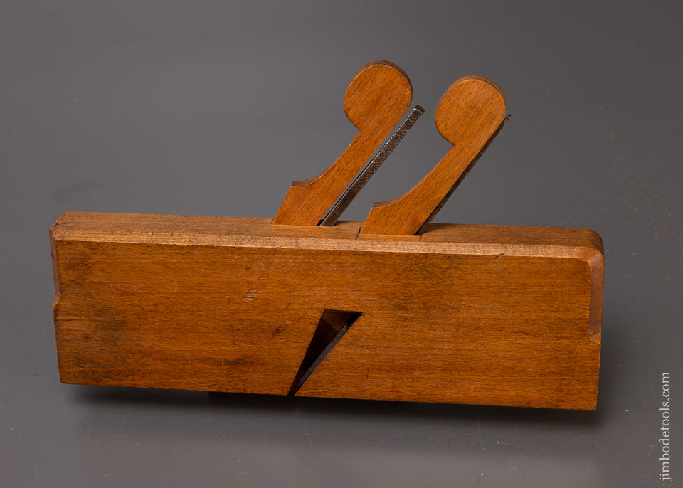 Mint 4 STAR 18th Century 10 Inch Yellow Birch Double Iron Door Moulding Plane by ABRAHAM FISK - EXCELSIOR 110211