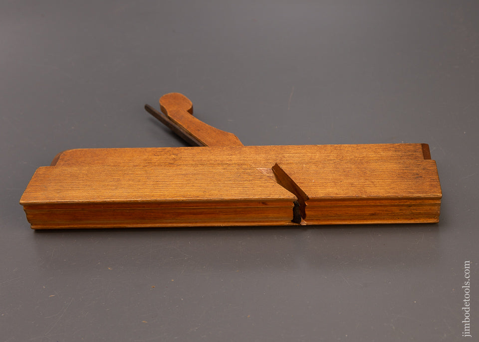 Mint 4 STAR 18th Century 10 Inch Yellow Birch Moulding Plane by C. HARWOOD AI Mark - EXCELSIOR 110212