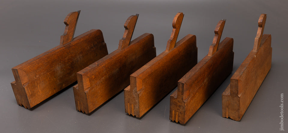 Hardware Store Mint Set of 5 Complex Moulding Planes by E. BALDWIN - EXCELSIOR 110200