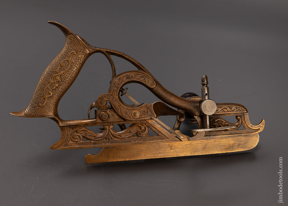 Rare MILLERS PATENT No. 50 Gunmetal Plow Plane Bronze Type ONE - EXCELSIOR 110350