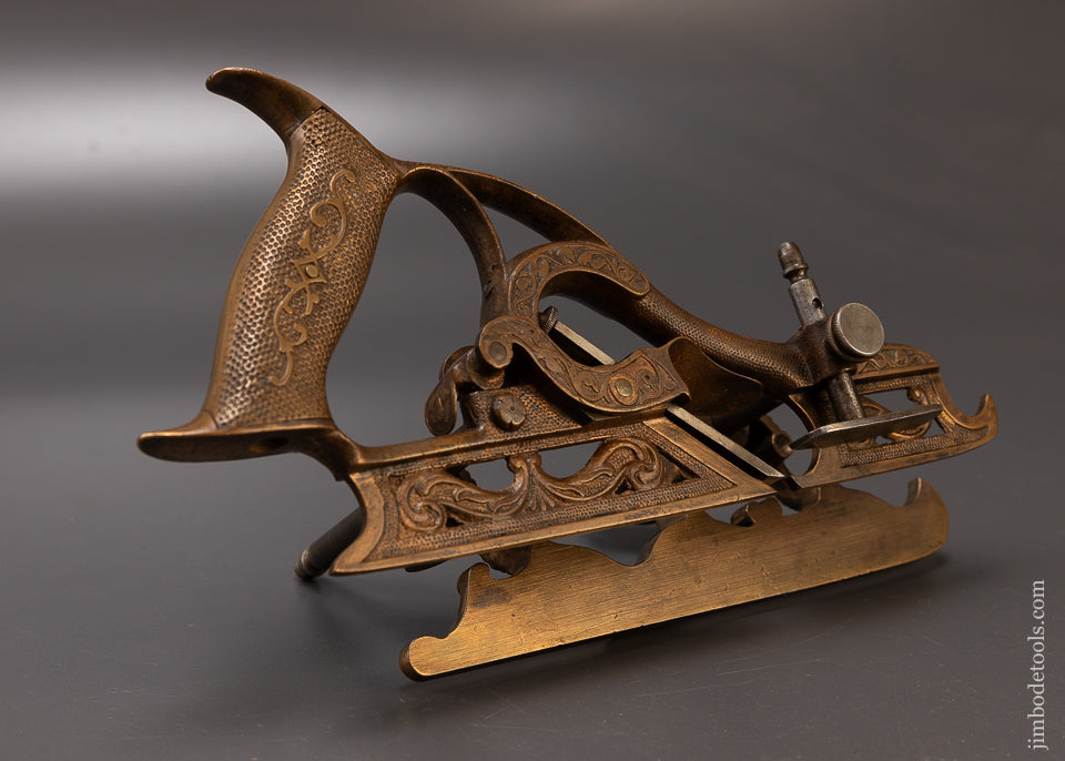 Rare MILLERS PATENT No. 50 Gunmetal Plow Plane Bronze Type ONE - EXCELSIOR 110350