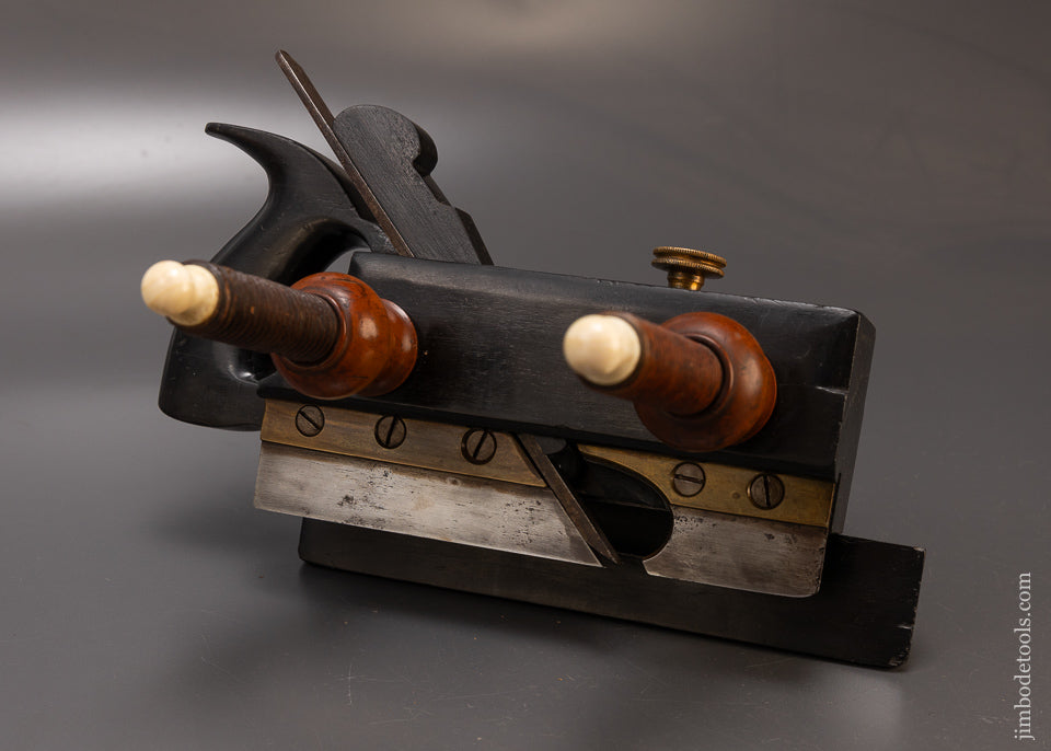 Beautiful A. HOWLAND & CO. Solid Ebony Plow Plane No. 100 - EXCELSIOR 110351