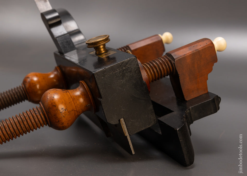 Beautiful A. HOWLAND & CO. Solid Ebony Plow Plane No. 100 - EXCELSIOR 110351
