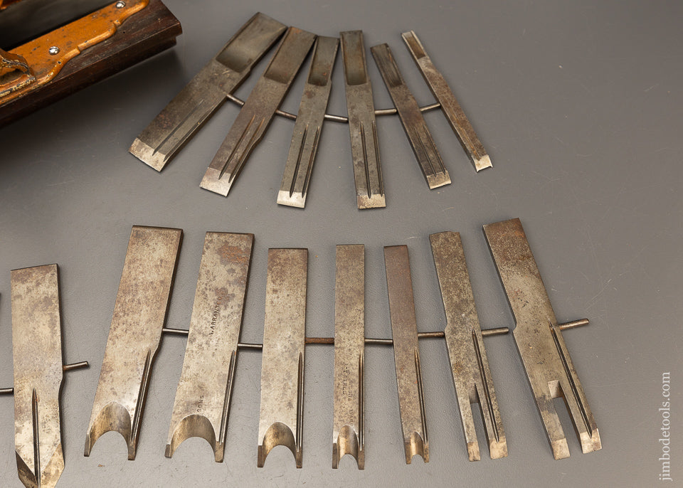 Golden M.C. MAYO’S IMPROVED PATENT Plow Plane with 22 Original Irons - EXCELSIOR 110688