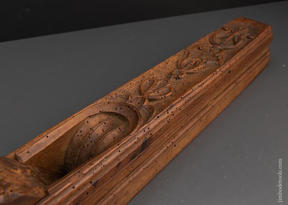 Amazing! DATED 1804 Carved Jointer Plane - EXCALIBUR 129