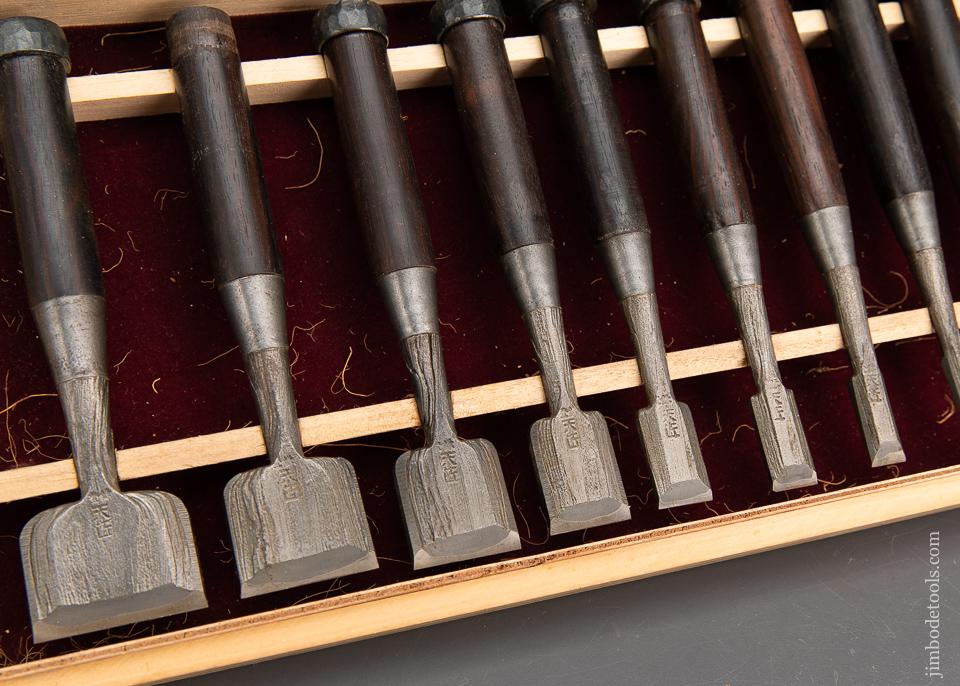 Amazing Miniature Japanese Chisel Set in Woodgrain & Ebony - EXCALIBUR 136