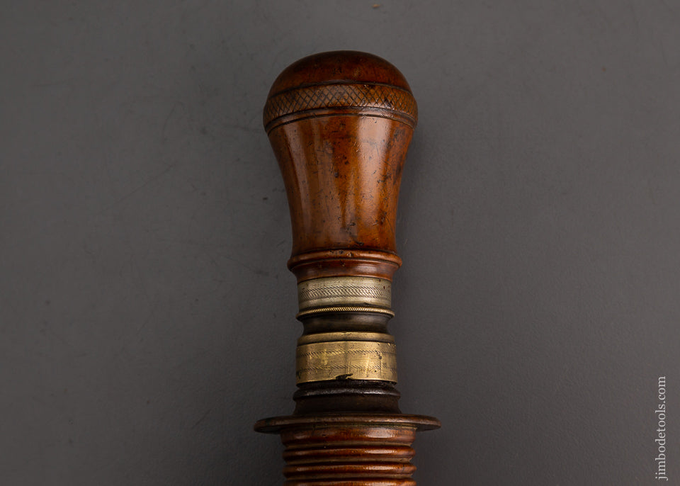 Beautiful Boxwood, Brass, and German Silver Italian Bow Drill - EXCELSIOR 56995