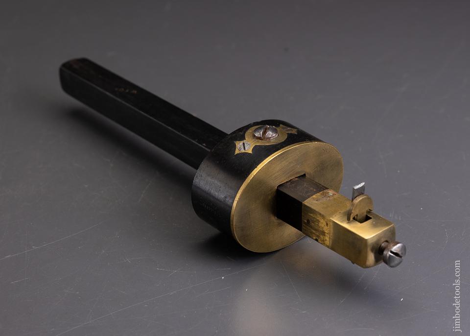 Near Mint TURNER Ebony & Brass Slitting Gauge - EXCELSIOR 83574