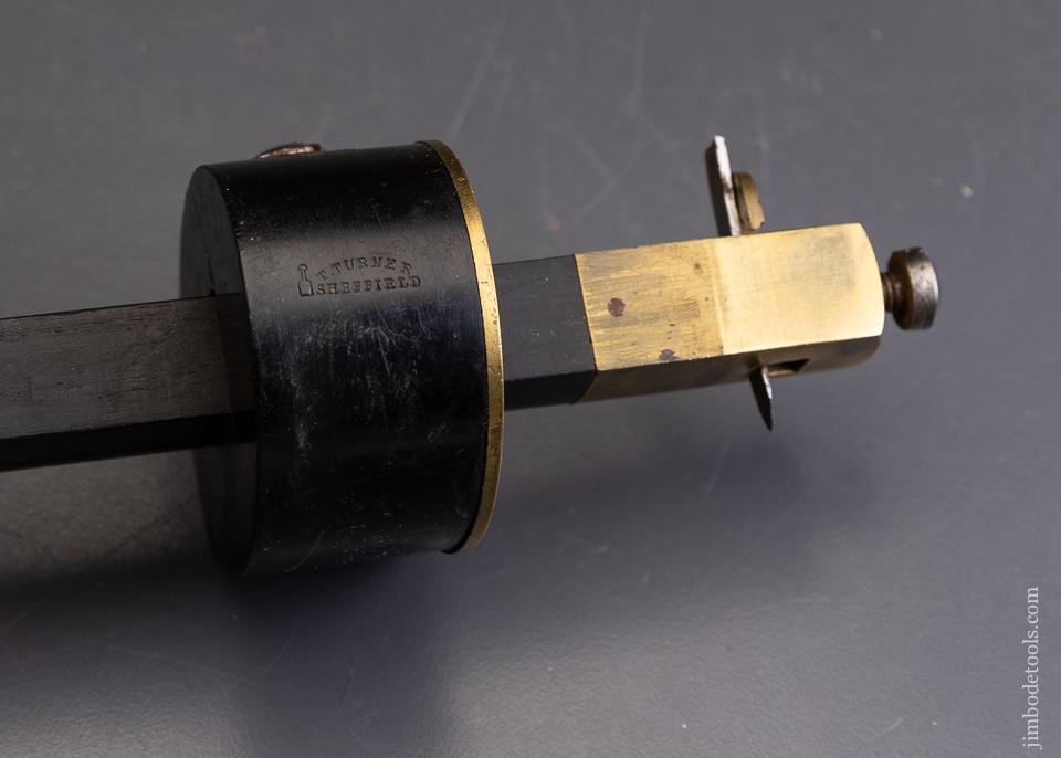 Near Mint TURNER Ebony & Brass Slitting Gauge - EXCELSIOR 83574